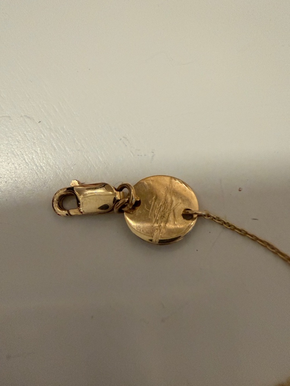 Minimalist Gold Chain Bracelet with Tiny  Evil Eye Charm - Picture 5 of 6